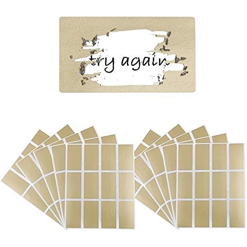 VINFUTUR Pegatinas Rasca Tarjeta Rectangular Dorado Cover