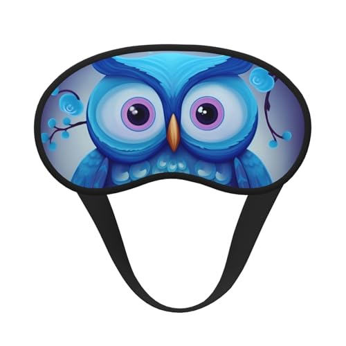 ブルーフクロウ 睡眠マスク 横向き寝用 遮光ナイトマスク 睡眠用アイマスク レディース メンズ アイカバー ソフトで快適なアイシェード 旅行 昼寝