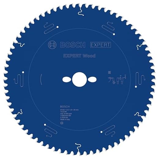 Bosch Profesional 2608644081 - Disco de sierra circular CSB Expert madera: 315x30x72D neg