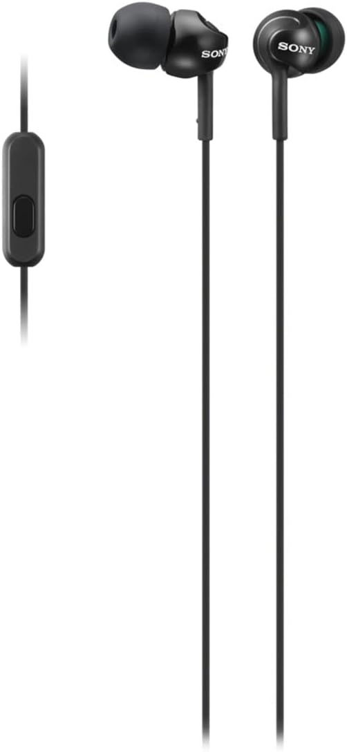 Sony MDREX110APB.CE7 Deep Bass Earphones with Smartphone Control and Mic – Metallic Black