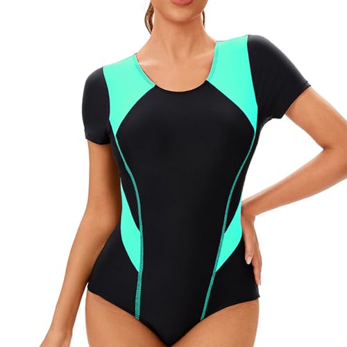 Ofertas Flash del Dia Bañadores Mujer Simple Vintage Hawái Ocio Senderismo Baratos Piezas Trajes Entrenamiento Bañadores Mujer Tela Anti - UV Protección Solar Máxima Azul M
