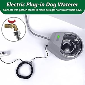 Dog Water Bowl Dispenser Auto Filling Water Fountain Connects to Garden Hose, Water Faucet (Fountain)