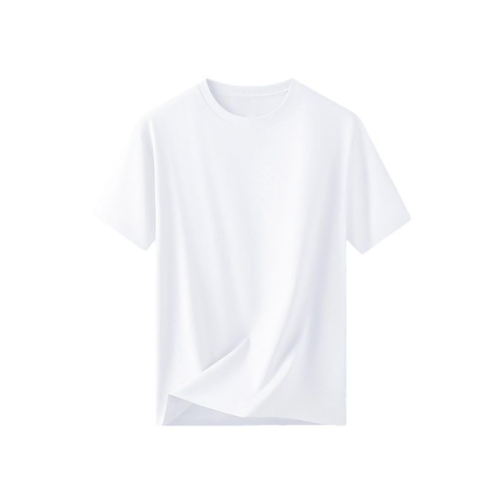 Camiseta de manga corta para hombre, cuello redondo, mezcla de algodón modal, ajuste holgado, para entrenamiento, correr, uso al aire libre
