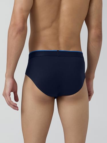 Image of XYXX Men's Traq Super Combed Cotton Regular Fit Solid Antibacterial Briefs with No Marks Waistband (Pack of 2)
