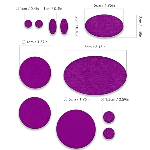 aZengear Down Jacket Repair Patches | Pre-Cut, Self-Adhesive, Soft, Waterproof, Tear-Resistant Rip-Stop Nylon Fabric to Fix Holes in Clothing, Sleeping Bags, Ski Pants (11 Pcs, Dark Purple)