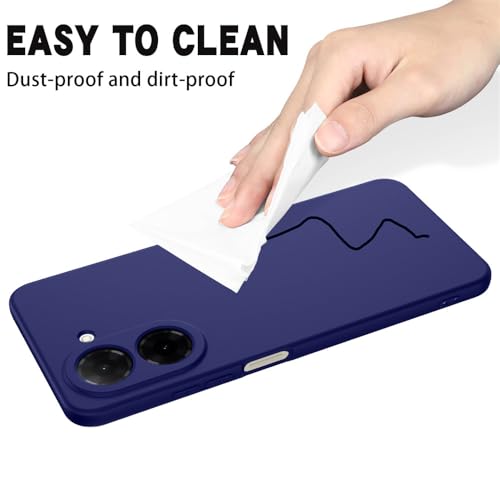 Image of Back Cover for Poco C71 4G / Mi Redmi A5 4G | Full Camera Protection | Premium Liquid Silicon Case | Flexible Bumper Case for Poco C71 4G / Mi Redmi A5 4G (Dark Blue)