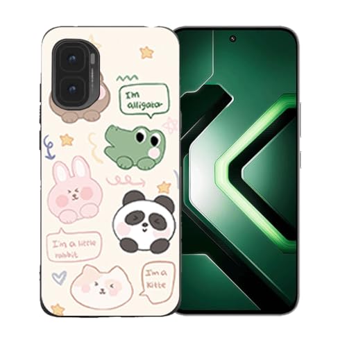 LCEHTOGYE �K�p HoInfinix GT 50 Pro�p�P�[�X�A�K�p HoInfinix GT 50 Pro (6,78")�ƌ݊����̂��钴���^�u���b�N�\�t�gTPU�V���R���Q���P�[�X�ی�J�o�[ - LLM47