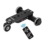 diy dolly dslr Mobiler 3-Rad-Autodolly mit 5 einstellbaren Geschwindigkeitsstufen (11,8 mm / s, 16,4 mm / s, 19,5 mm / s, 22 mm / s, 25,8 mm / s), extrem geräuscharm und stabiler Bewegung, geeignet für Zeitraffer / Makro / Low Angle Videoaufnahmen.