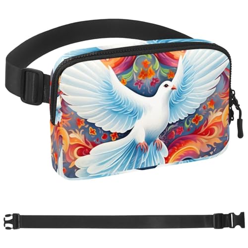 Ceinture de course réglable multicolore avec pochette multi-rangement