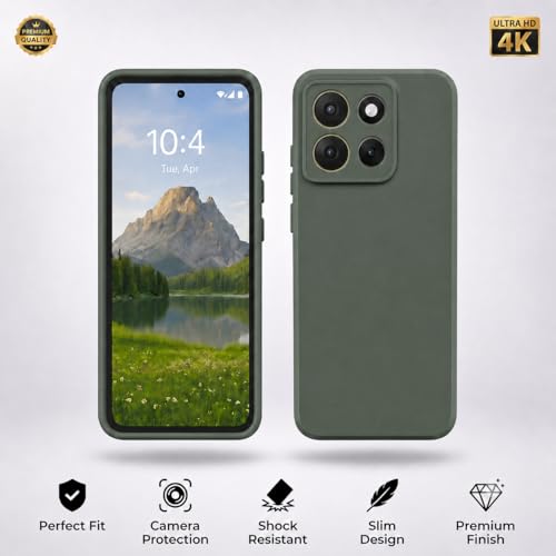 Image of FIRST MART Matte Silicone Back Cover for Motorola G37 - Green
