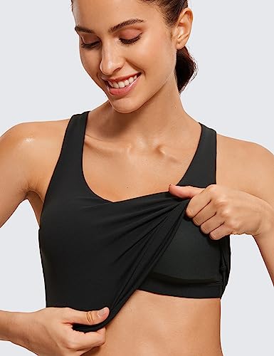 CRZ YOGA Butterluxe Womens V Neck Workout Tank Tops with Built in Bras - Sleeveless Padded Racerback Yoga Athletic Camisole4