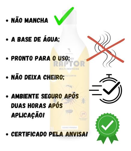 Mata Escorpião Barata Formiga Raptor Repelente 2l