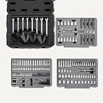Amazon Basics 287-Piece Mechanic Socket Set with Quick-Release Ratchets, Wrenches, Bits, 1/4" 3/8" 1/2", Metric and SAE, 3-Drawer Case, for Auto and Machine Repairs - Image 3