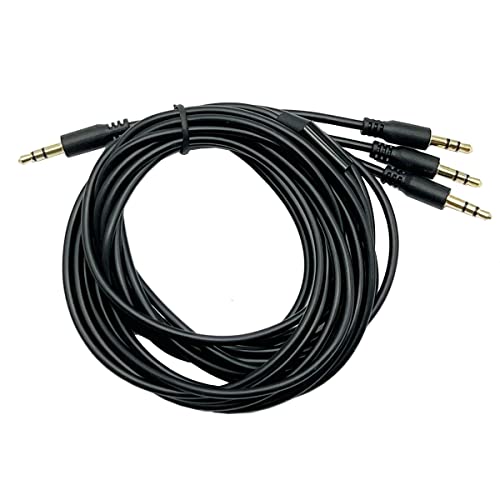 Cable divisor de audio 3.5mm macho a 3 macho 6.6FT miniatura 3