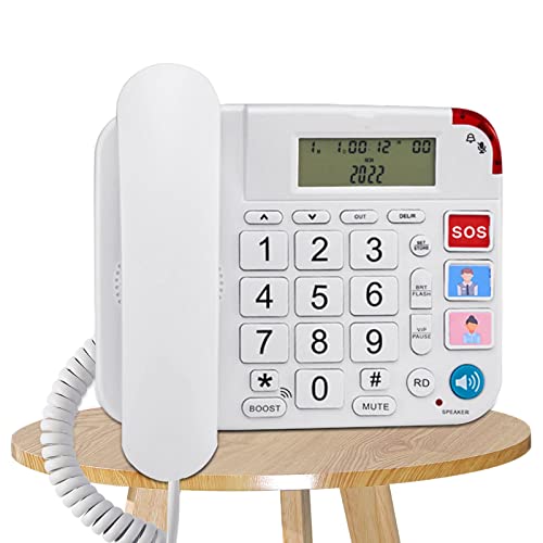 Big-Button-Phone-Corded-Telephone-with-Speaker-Hands-Free-Dial-Photo-Memory-Corded-Phone-SOS-Desk-Telephones-with-One-Button-Call-Digit-Numbers