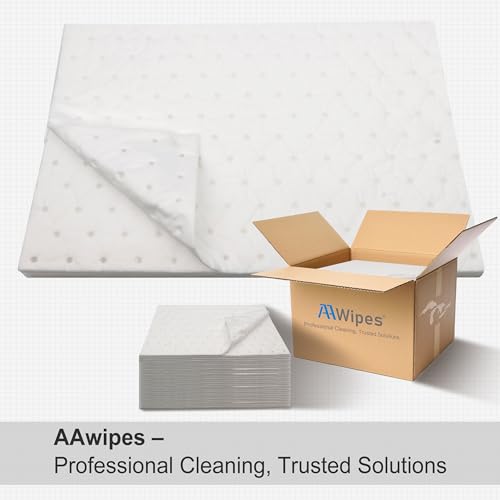 Image of AAwipes Oil Absorbent Pads 9.8 inch X 13 inch 100 Packs Garage Accessories Oil Spill Control Oil Absorbing Sheets for Garage, Car, Truck, Motorcycle White OW1013-100