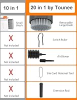 Tastatur Reinigungsset, 20 in 1 Screen Cleaner Kit Handy, Tastaturreiniger mit Bürste Keyboard Cleaner, Laptop Cleaner for Tablet, Computer, PC-Monitor, Kamera-Schwarz – Ansicht 4