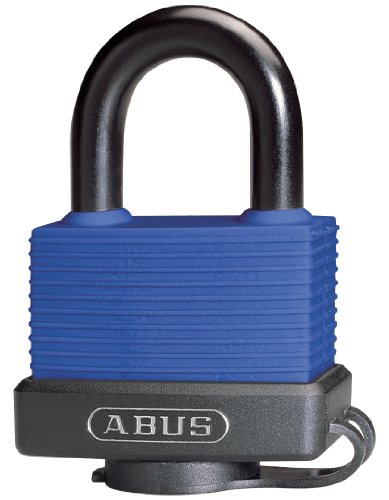 ABUS Messing-Vorhängeschloss Aqua Safe 70IB/45 - wetterfest - Edelstahlbügel für extra Korrosionsschutz - Kunststoffummantelung - ABUS-Sicherheitslevel 5