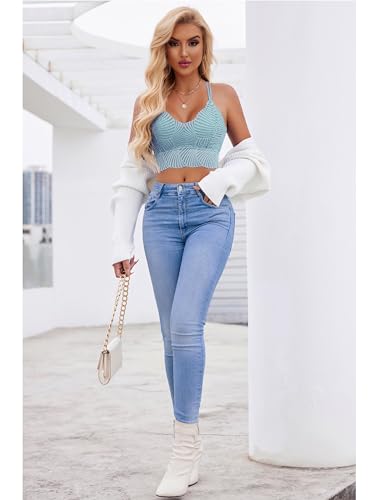 Image of Avidlove Lace Bralette for Women V Neck Camisoles Racerback Adjustable Strap Crop Top