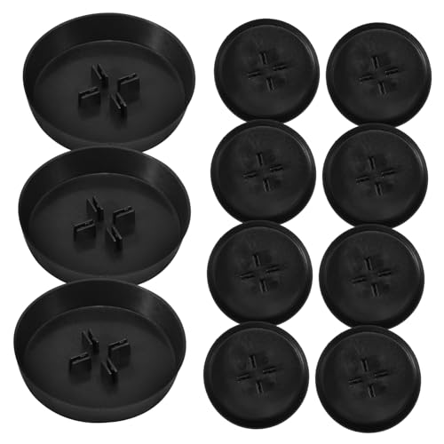 GOOHOCHY 48pcs Mini Blossom Xmas Tree Plate Round Paper Christmas Tree Holder for Holiday Decor Sleek Design Stable Base