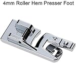 Ensemble de pieds presseurs pour ourlet roulé étroit de 3 pièces (3mm, 4mm et 6mm) pour machines à coudre à attache basse Singer, Brother, Babylock, Euro-Pro, Janome, Kenmore, White, Elna