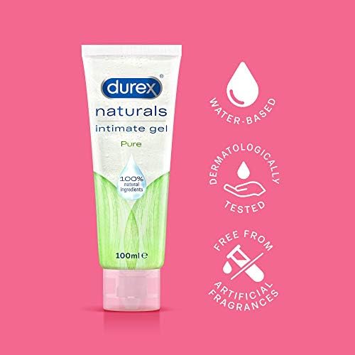 Durex Naturals Intimate Pleasure Water Based Pure Lubricant Gel - 100 ml (Packaging May Vary)