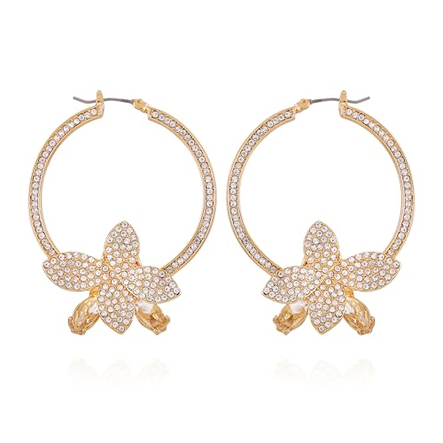 Créoles GUESS cristal doré fleur pour illuminer vos soirées d'été