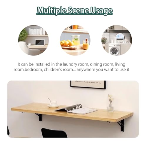 Table pliante murale rabattable et solide pour petit espace