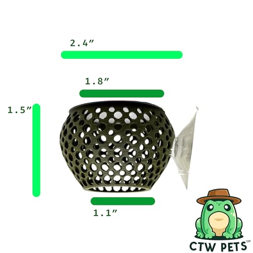Image of CTWPets Natural Betta Bulb Hide | Betta Rest Fish Tank Ornament | Aquarium Cave with Suction Cup for Small Fish Tank, Betta Habitat, Shrimp Hideout, Aquatic Decor (Forest Green)