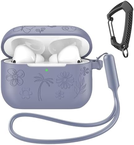 Design floral compatível com AirPods Pro 3 com chaveiro/alça de m...
