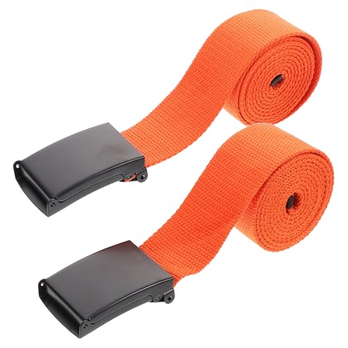 2pcs Men Adjustable Heavy Duty Webbing Belt Casual Fabric Belt Sturdy Buckle for Work School and Outdoor Activities