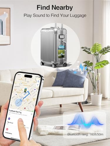Image of TopMade Luggage Tags, Works with Apple Find My, Smart Suitcase Tag Tracker