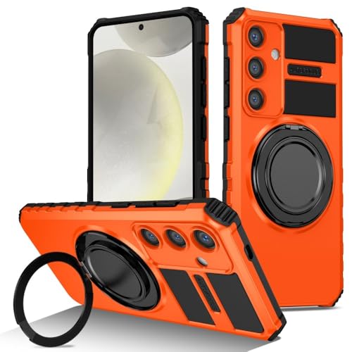 Coque rigide pour Samsung S22 Plus avec anneau rotatif et dos antichoc