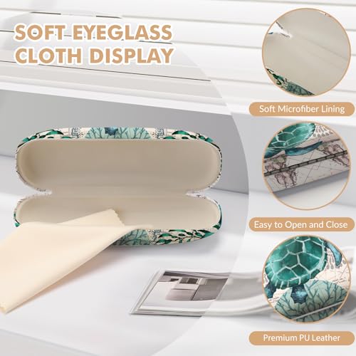 Image of Glasses Case Hard Shell,Portable Protective Eyeglasses Case, Eyeglass Holder Box with Cleaning Cloth, for men women