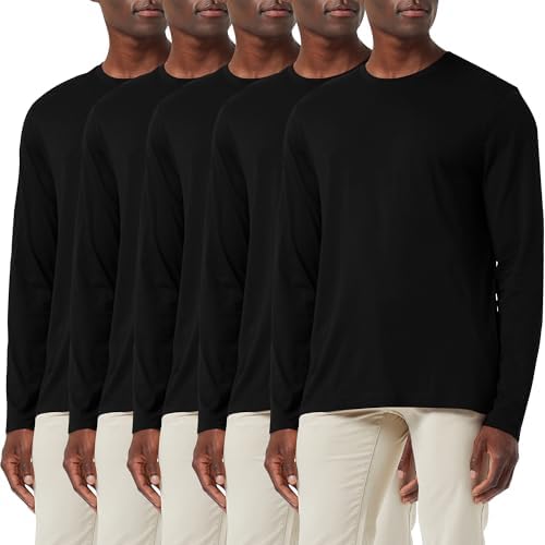 Holure Camisa masculina de algodão folgada manga comprida com abs...