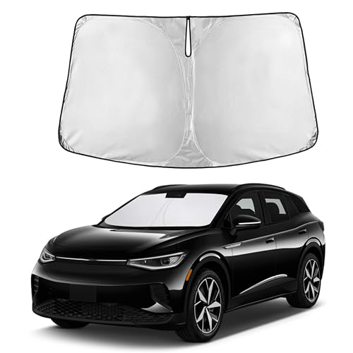 Image of Autovir Windshield Sun Shade Fit for 2021-2024 2025 2026 Volkswagen ID.4 Sunshade, Front Car Window Shades Sun Visor, Blocks UV Rays & Heat, Car Accessories
