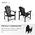 VINGLI Plastic Folding Adirondack Chair with Cup Holder, 100% Recyclable HDPE Material, Comfortable 380lb Weight Capacity for Outdoor Pool Patio Lounge Chair Lawn Furniture Fire Pit, 1 Pack, Black