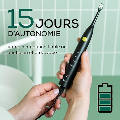 Brosse à dents électrique BEURER SC 30 80000 oscillationsmin 4 modes de brossage jaune - vue 5