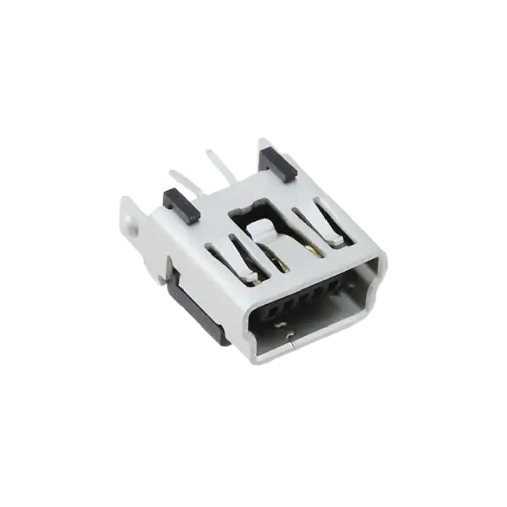 Pack of 2 500075-0517 Conn Mini USB Type B RCP 5 POS 0.8mm Solder ST Thru-Hole 5 Terminal 1 Port, RoHS