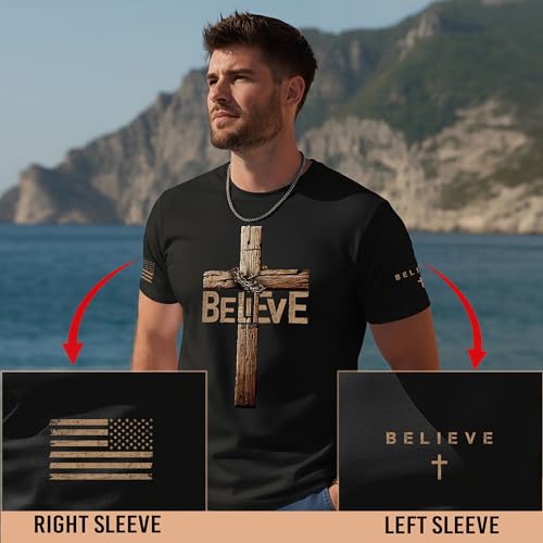 Believe Shirt, Jesus Shirts for Men, Christian Shirts for Men, Cross Shirt, Christian Tshirts 23