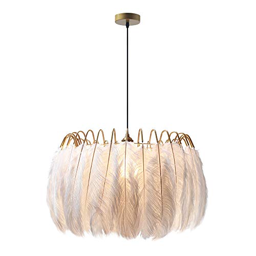 Lustre plume blanche haut de gamme lustre suspendu minimaliste chic