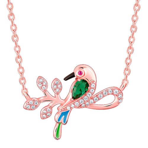 Image of GIVA 925 Silver 18k Gold Plated Rose Gold Zircon Necklace | Gifts for Women & Girls