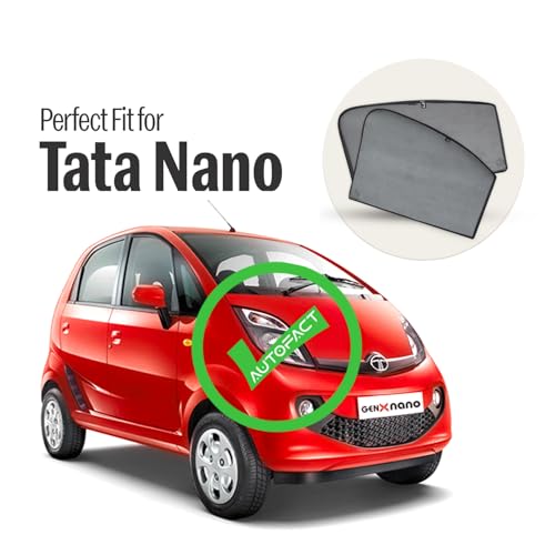 Image of Autofact Car Sunshades for Tata Nano, UV Protection, Useful Car Accessories, Custom fit Sun Shades for Side Windows, Set of 4