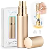 IRIYULI アトマイザー 香水 5ml 漏れない 2重構造 底部充填 簡単入れ替え 小分け容器 持ち運びに便利 詰め替えボトル おしゃれ 男女兼用 噴霧器 (シャンパン)