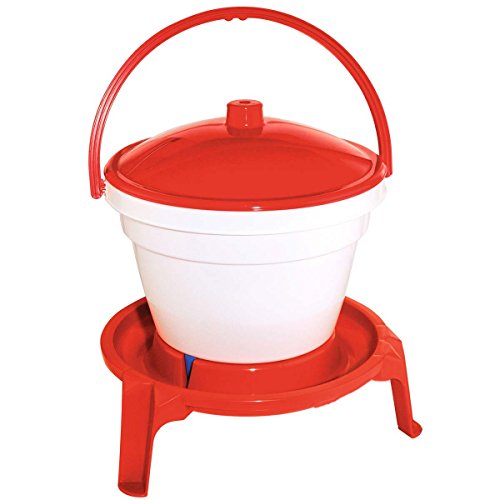 Kerbl Geflügeltränke Geflügeltränkeeimer, Tragebügel, automatische Wasserzufuhr, 12 Liter