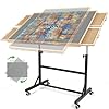 ALL4JIG 1500 Pieces Puzzle Table with Legs and Wheels, Wooden Jigsaw Puzzle Table with 4 Drawers & Cover,Upgraded Stability & Optimized Lightweight Design,Vertical Placement Option
