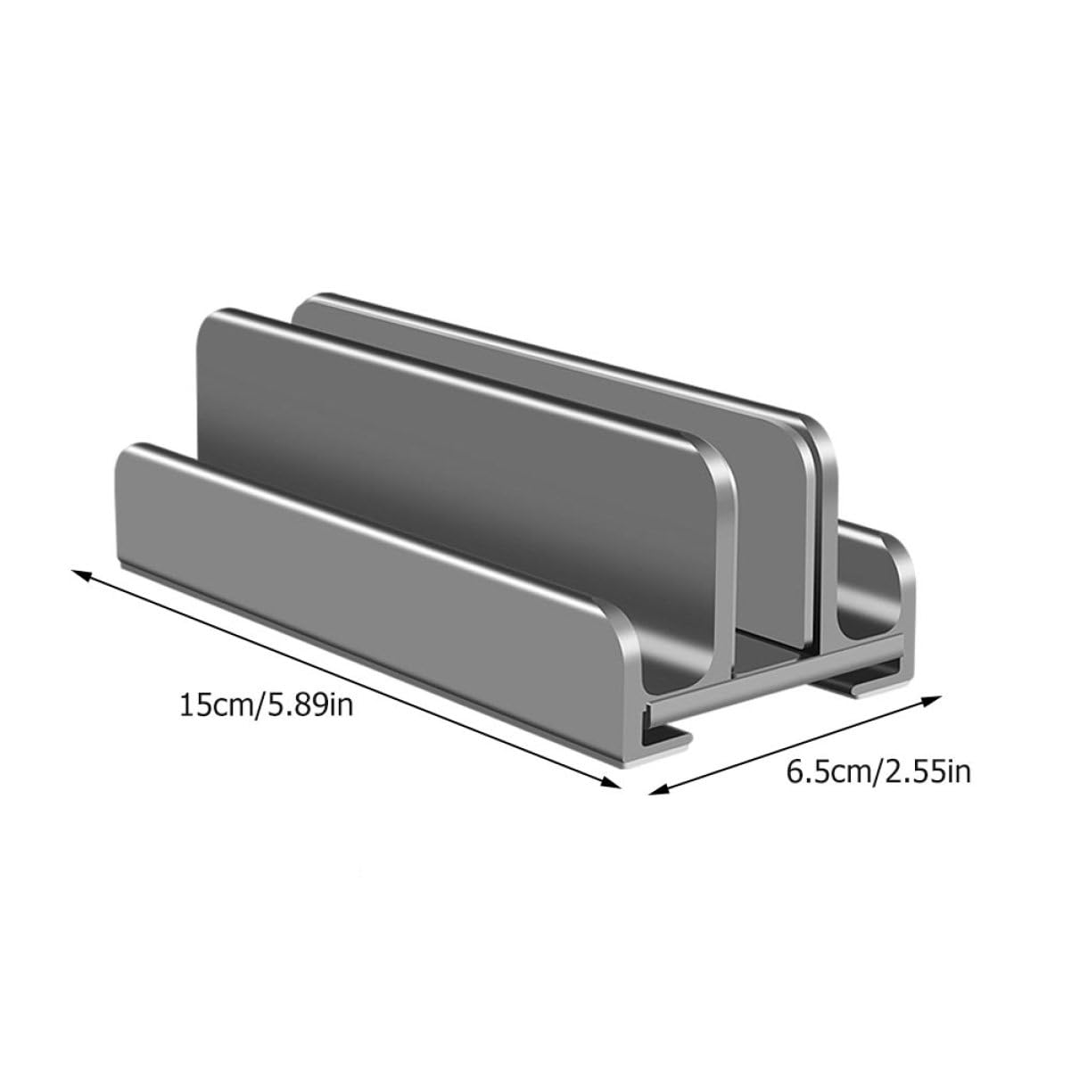 SHINEOFI 2 Piezas Soporte de Escritorio Ajustable para Tablet y Ordenador Portátil Base de Aleación y Diseño Vertical y Estable para Oficina y Hogar