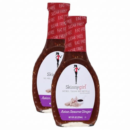 Skinnygirl Sugar Free Gluten Free Salad Dressing, Asian Sesame Ginger, 8 Ounce (Pack of 2)
