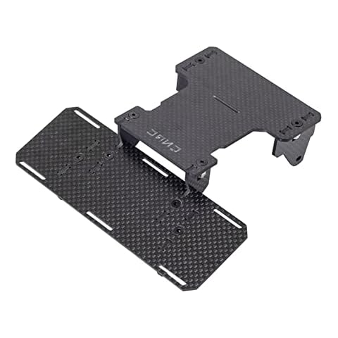 Powmok SCX10 Carbon Fiber Battery Tray Front Mounted Low Center of Gravity for 1/10 RC Crawler Car Axial SCX10 II 90046 90047 SCX10 II Upgrades Cover