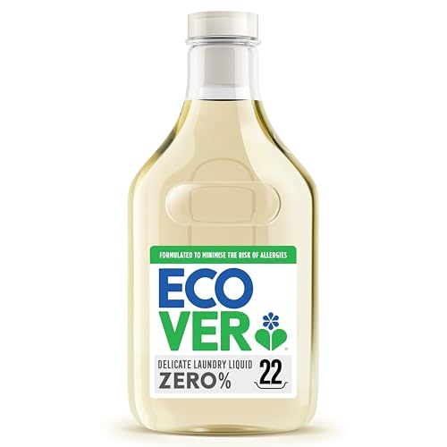 Ecover Zero Wool & Silky Laundry Detergent, Laundry Washing Liquid, For Sensitive Skin, Baby Laundry 1 x 22 Washes, 1 x 1L